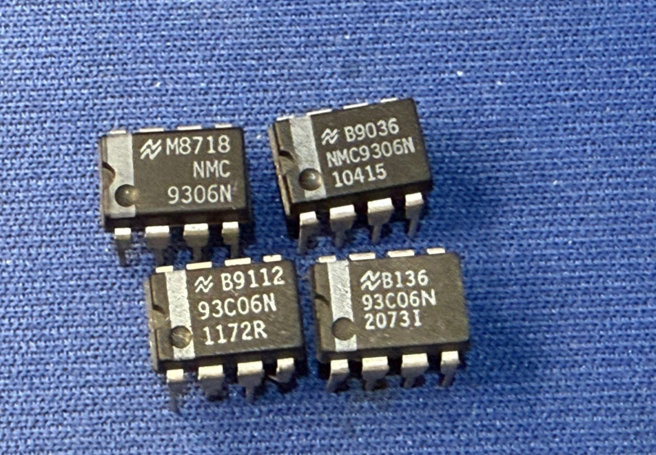 93C06N NSC 93C06 256-Bit Serial CMOS EEPROM 8-PIN DIP VINTAGE NOS RARE QTY-1