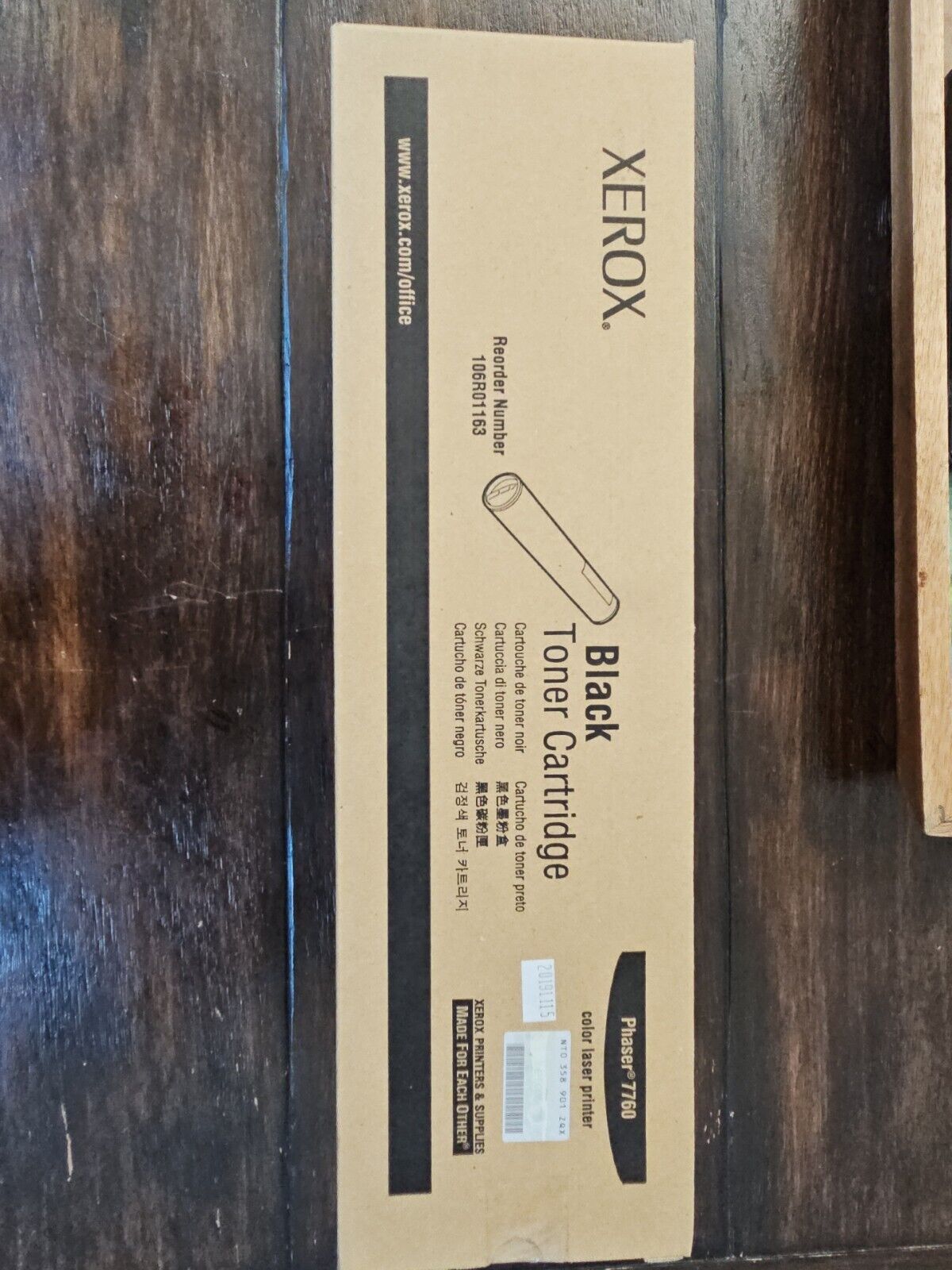 GENUINE XEROX 106R01163 Black Toner Phaser 7760 Brand New IN BOX F SHIPPING