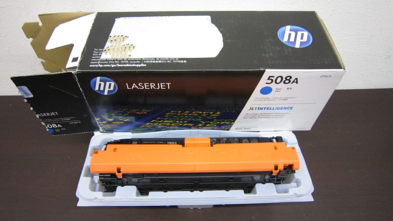 Genuine HP 508A CF361A Cyan Toner Cartridge LaserJet M577dn M553 NEW Open box