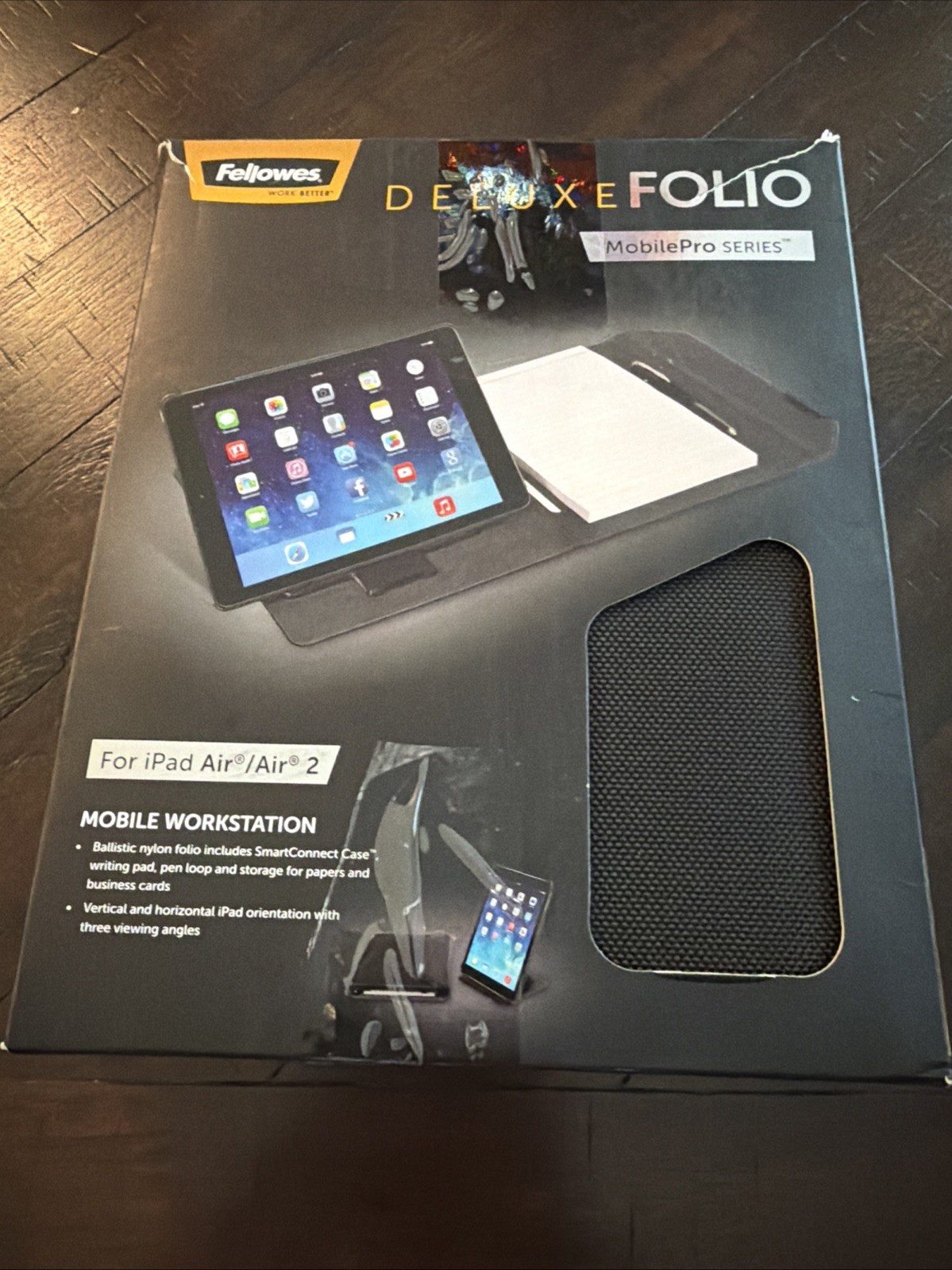 Fellows Deluxe Folio Mobile Pro Series Case For iPad Air 1 & Air 2 NEW Open Box