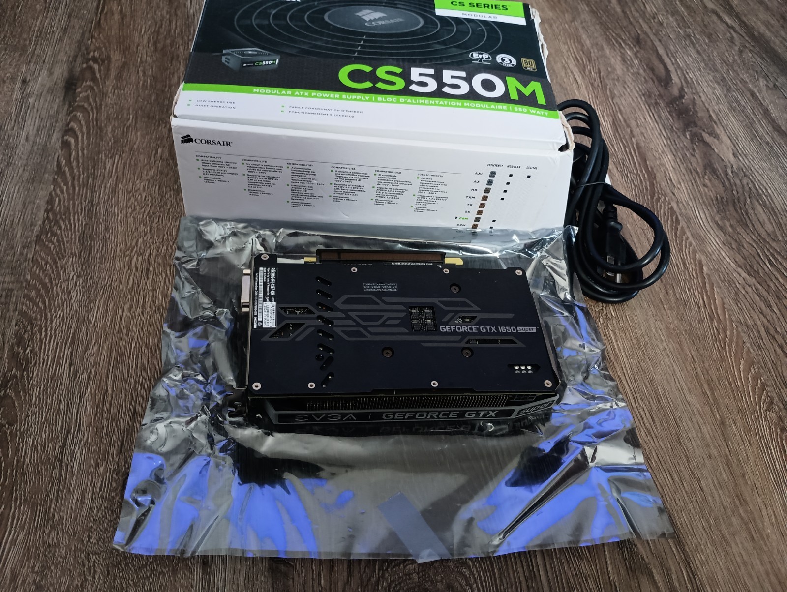 EVGA NVIDIA GeForce GTX 1650 Super 4GB GDDR6 Graphics Card & Corsair CS550M 550W