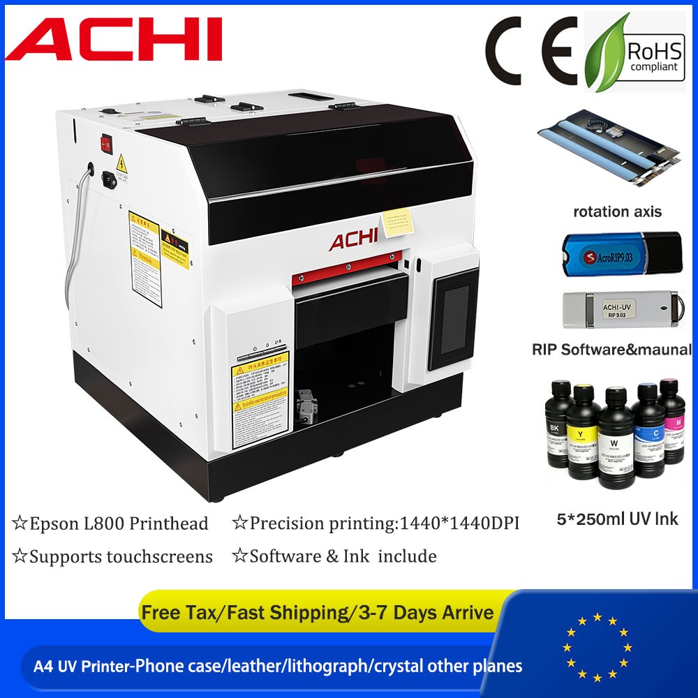 A3/A4 UV Flatbed Printer Epson Head With Pan Fixture/Golf Fixture Batch Printing