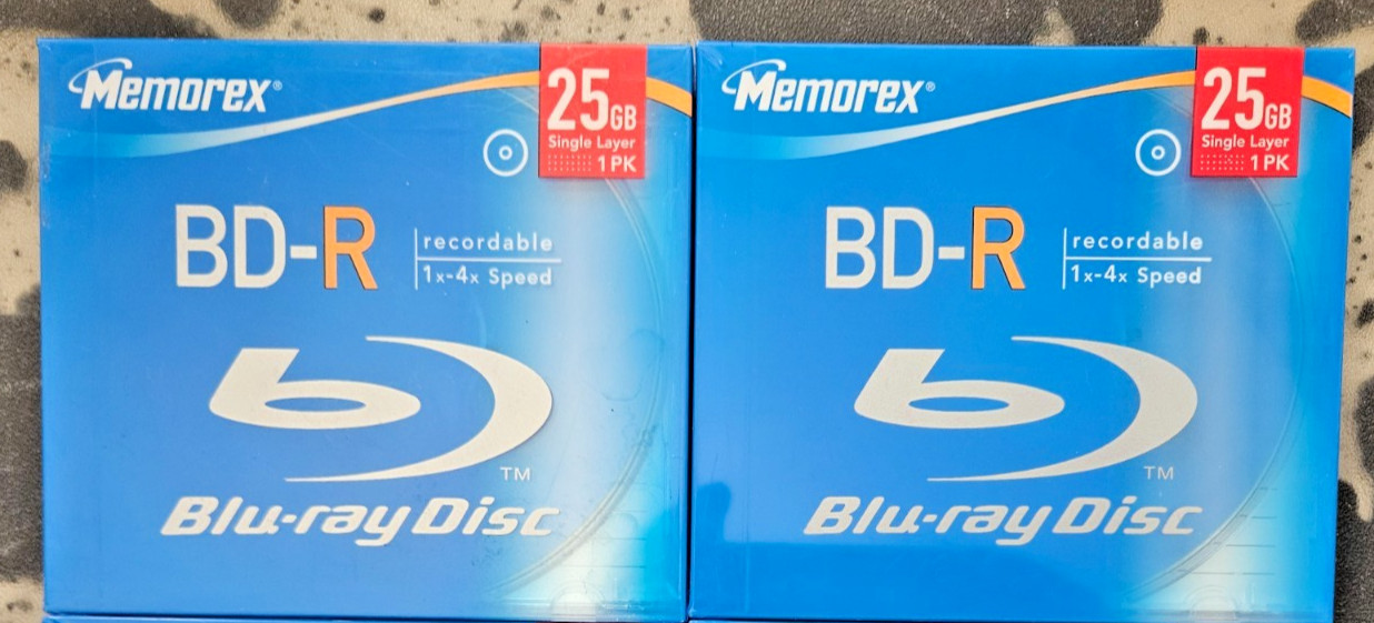 Memorex Blu-Ray BD-R Recordable Disc 25 GB 2 Pack