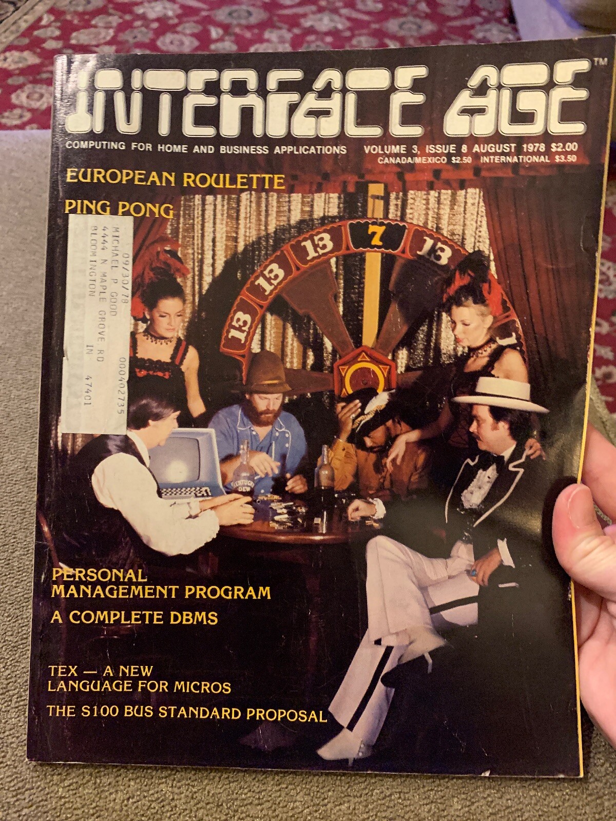 Interface Age Magazine August 1978 Volume 3 Issue 8 Computing For Home (MG)