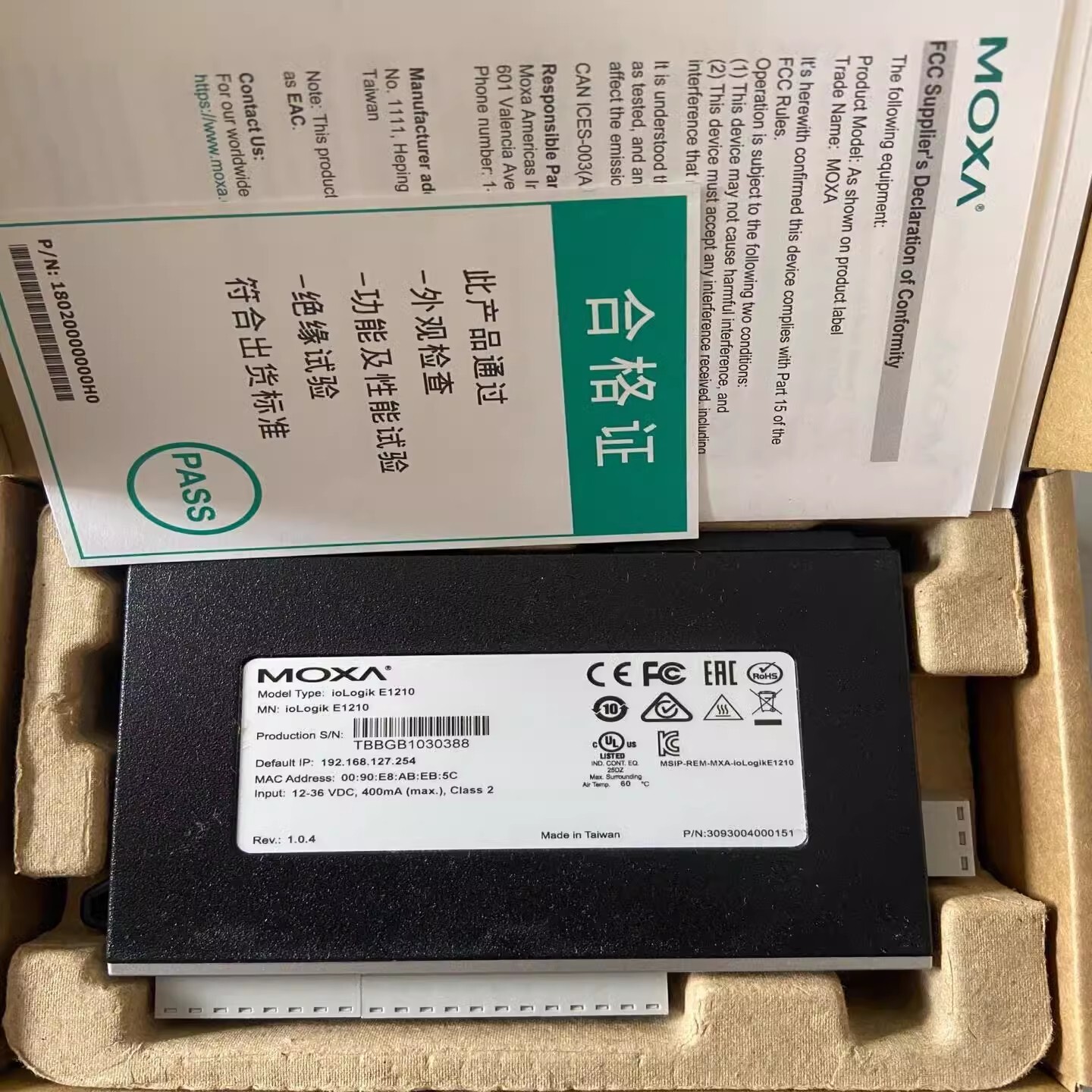 New MOXA ioLogik E1210 Module Remote Ethernet distributed I/O Module