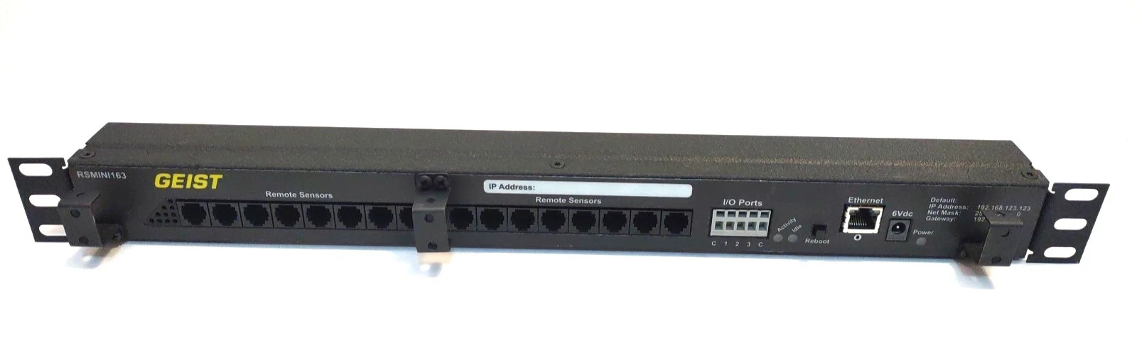Geist GRSMINI163 Rack Mount Climate Environmental Monitor 16 Digital Sensor