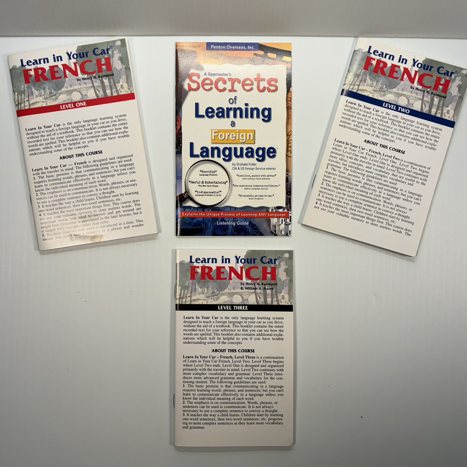 Learn In Your Car.French.Foreign Language.Full 12 CD & All Manuals Set W/Case.