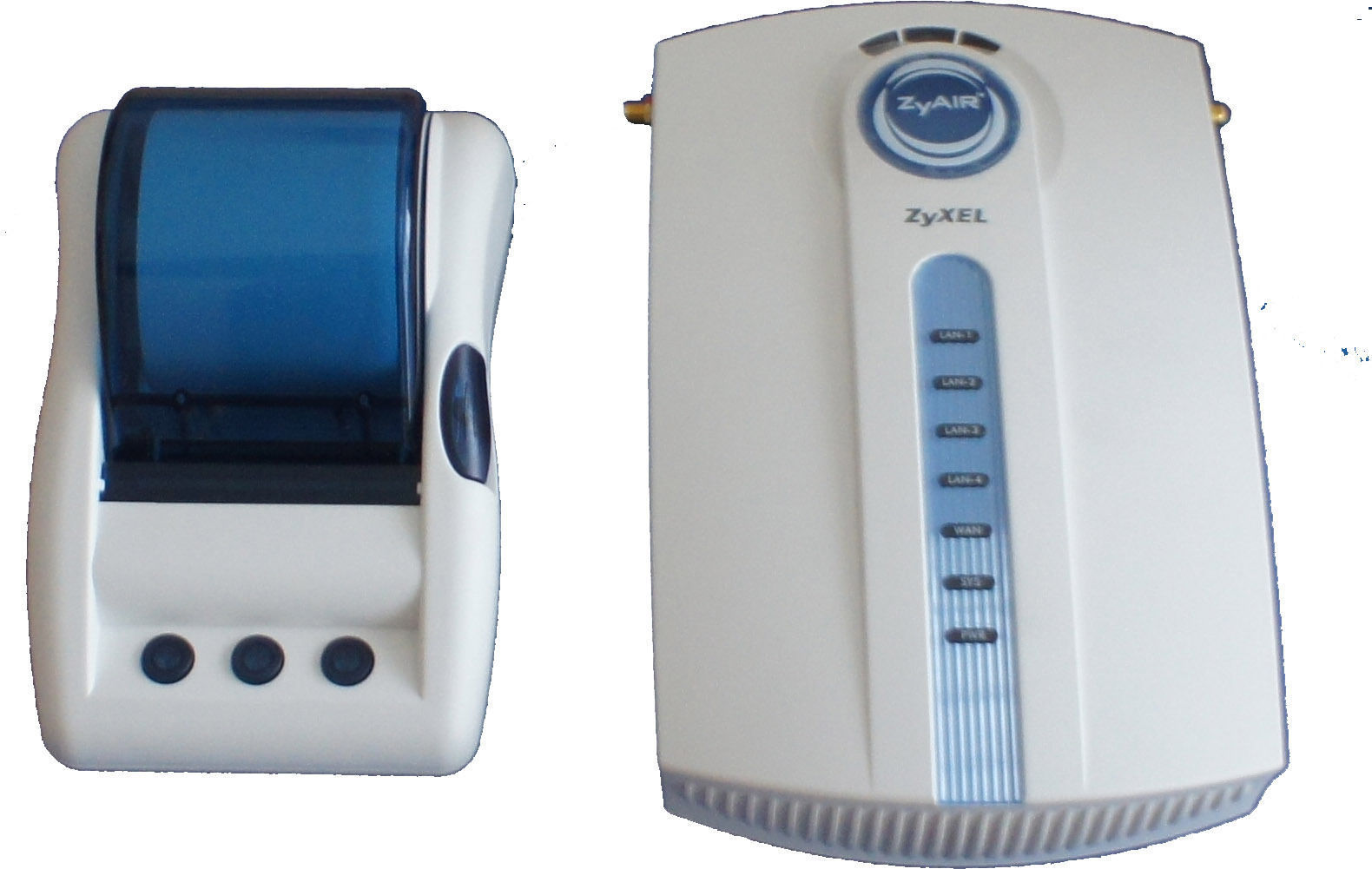 Zyxel G-4100 V2 ZYAIR4100 Wireless Router Hotspot with Printer SP-200E #250