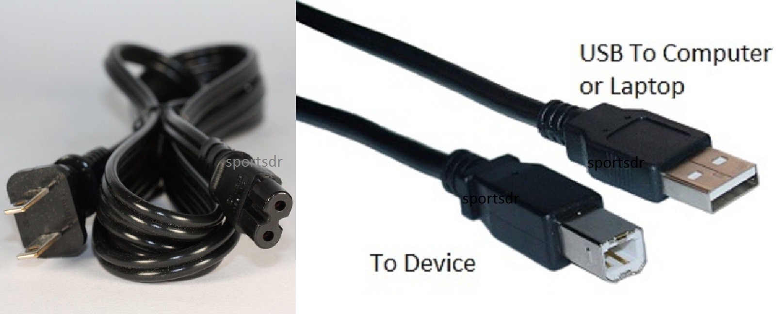 USB Cable Power Cord for Canon Pixma MG2420 MG2922 MG2924 MG3520 MG3522 Printer