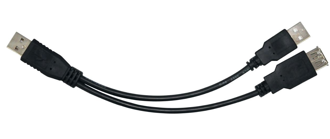 Astrotek USB 2.0 Y Splitter Cable 30cm - Type A Male to Type A Male + Type