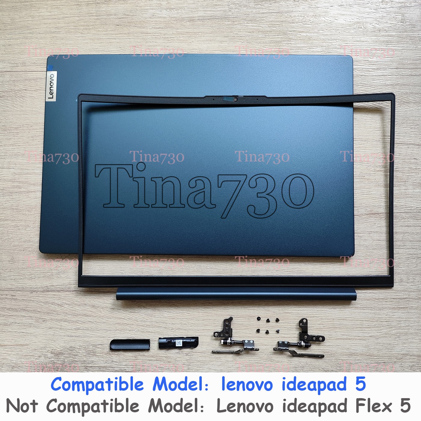  Dark Blue Back Cover+Hinge+Bezel For Lenovo ideapad 5 15IIL05 15ARE05 15ITL05 