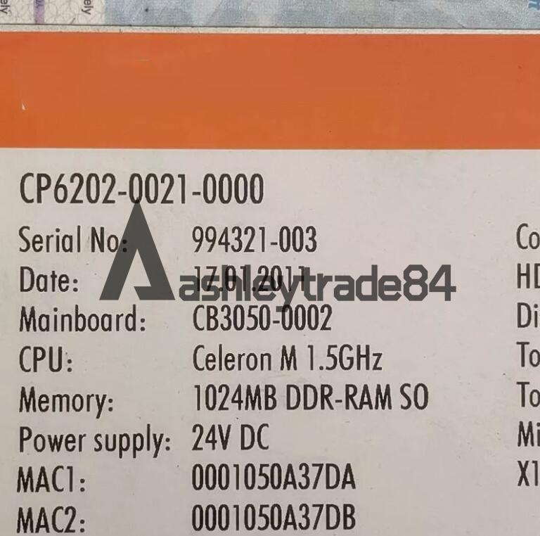 1PCS USED Beckhoff CP6202-0021-0000 industrial control screen