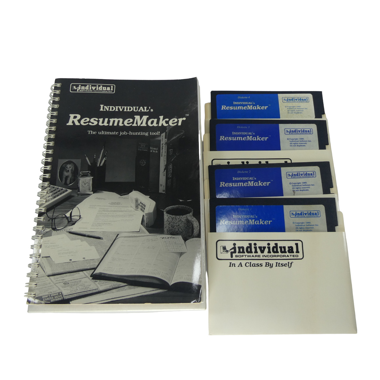 Vintage 1989 Individual Resume Maker With Career Planning 4 Floppy Discs IBM