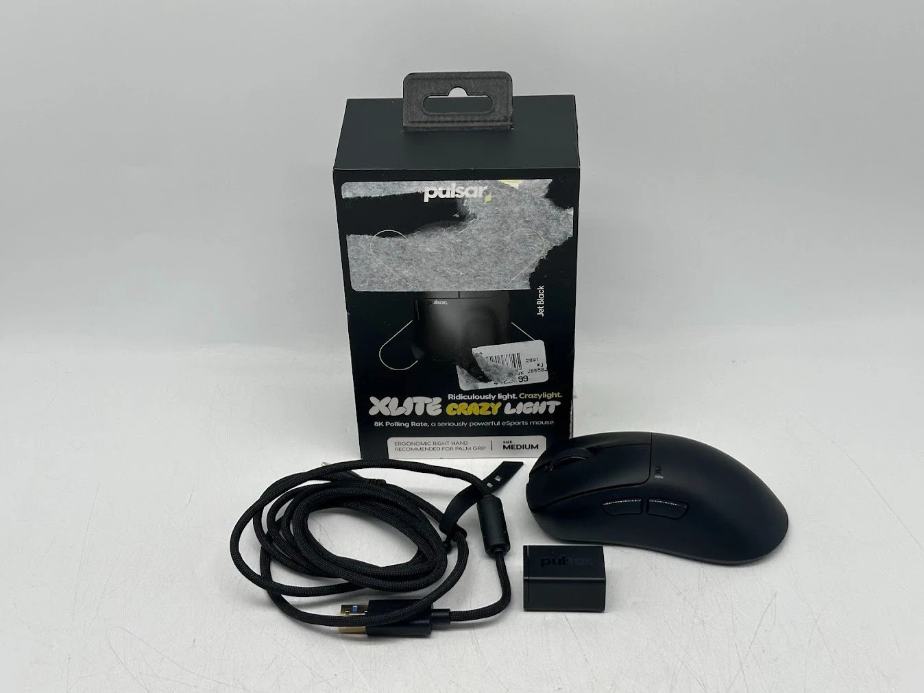 pulsar Xlite CrazyLight Medium Wireless Gaming Mouse - Jet Black