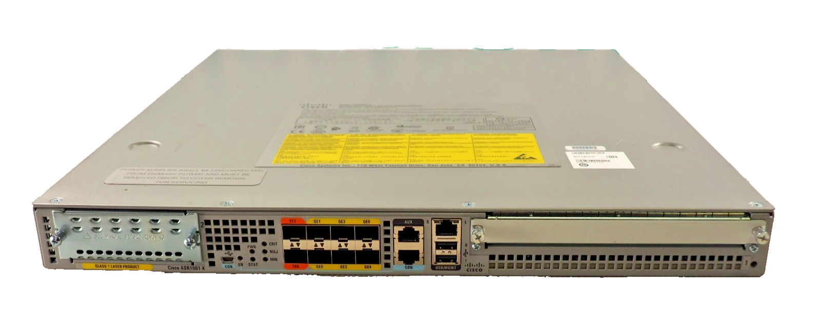 Cisco ASR1001-X 6-Port GE Aggregation Services Router 68-4703-12 Dual AC PSU
