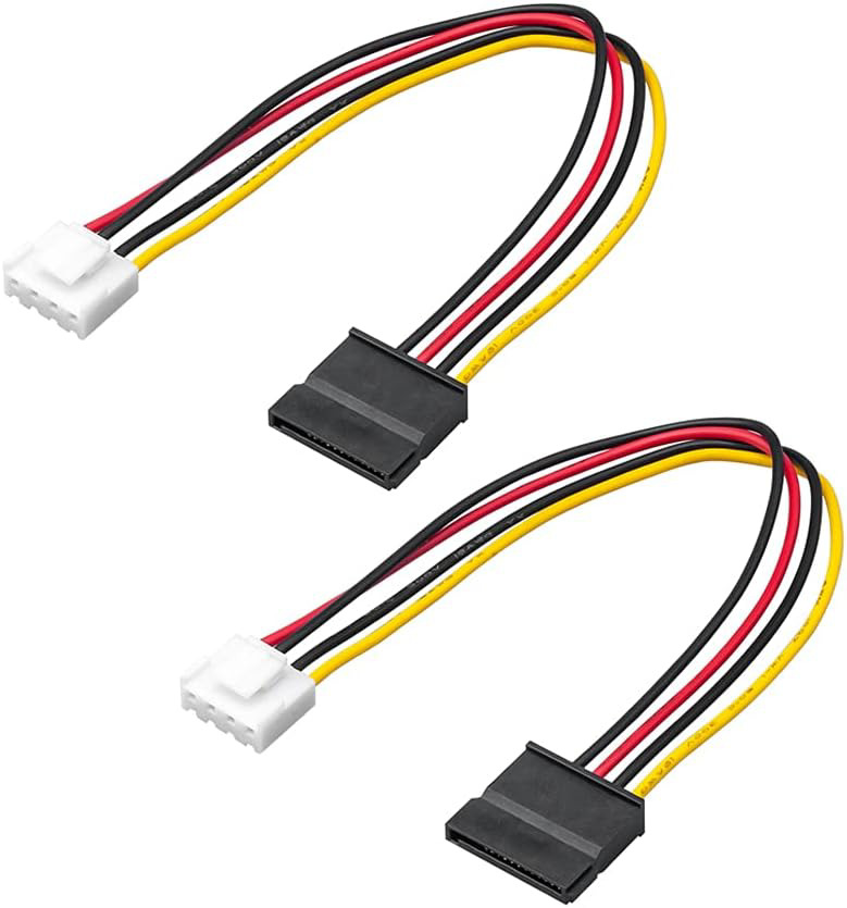 2Pack 4 Pin to SATA Female Hard Drive Power Adapter Cable Compatible with Hikvis