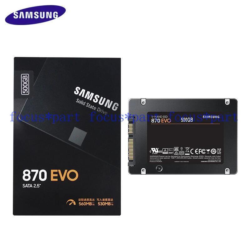 Samsung 2.5 in 870 EVO 500 GB Internal Solid State SSD SATA 3 for Laptop Desktop