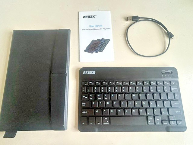 Arteck HB030B Universal Backlit Bluetooth Keyboard W/Case