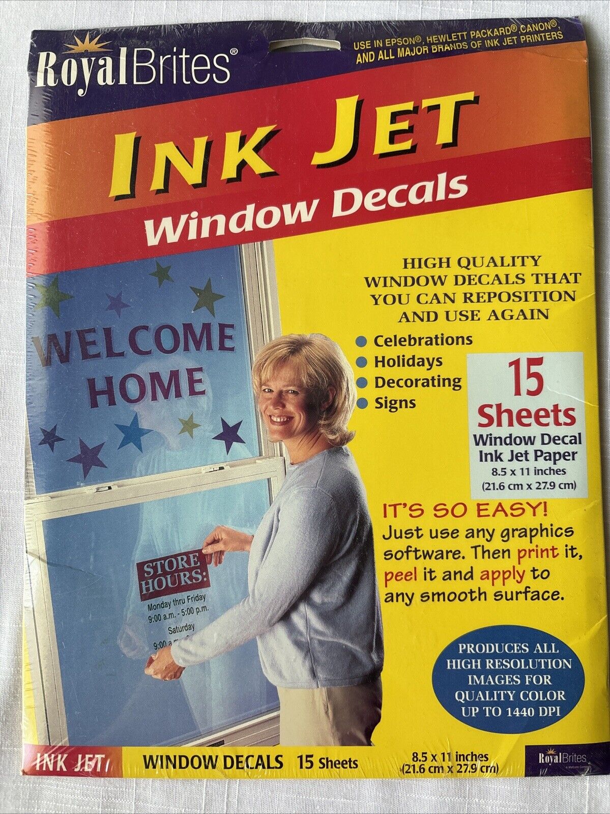 Royal Brites Ink Jet Window Decals New 15 Sheets