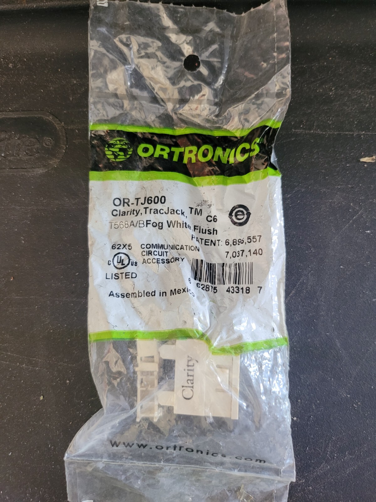 Ortronics OR-TJ600 TracJack CAT6 Jack Fog White ~STSI