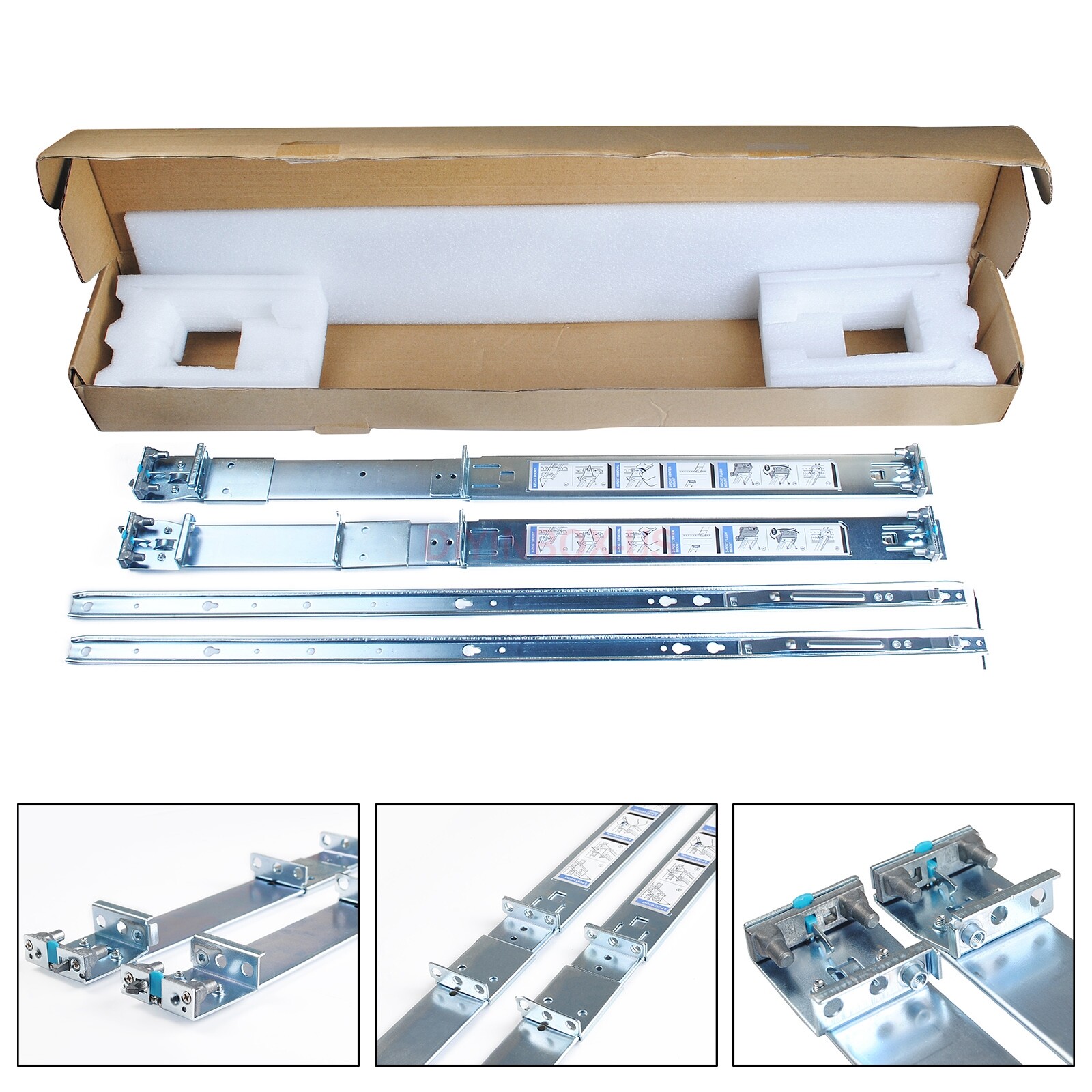 Short Rails Static 1U Kit for Dell PowerEdge R640 R630 R620 R440 R430 R330 R6415