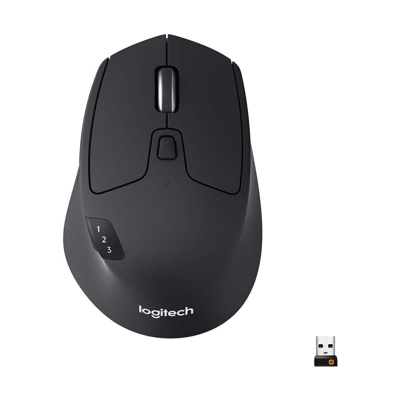 Logitech M720 Triathlon Multi-Device Wireless Mouse, Bluetooth, USB Unifying Rec