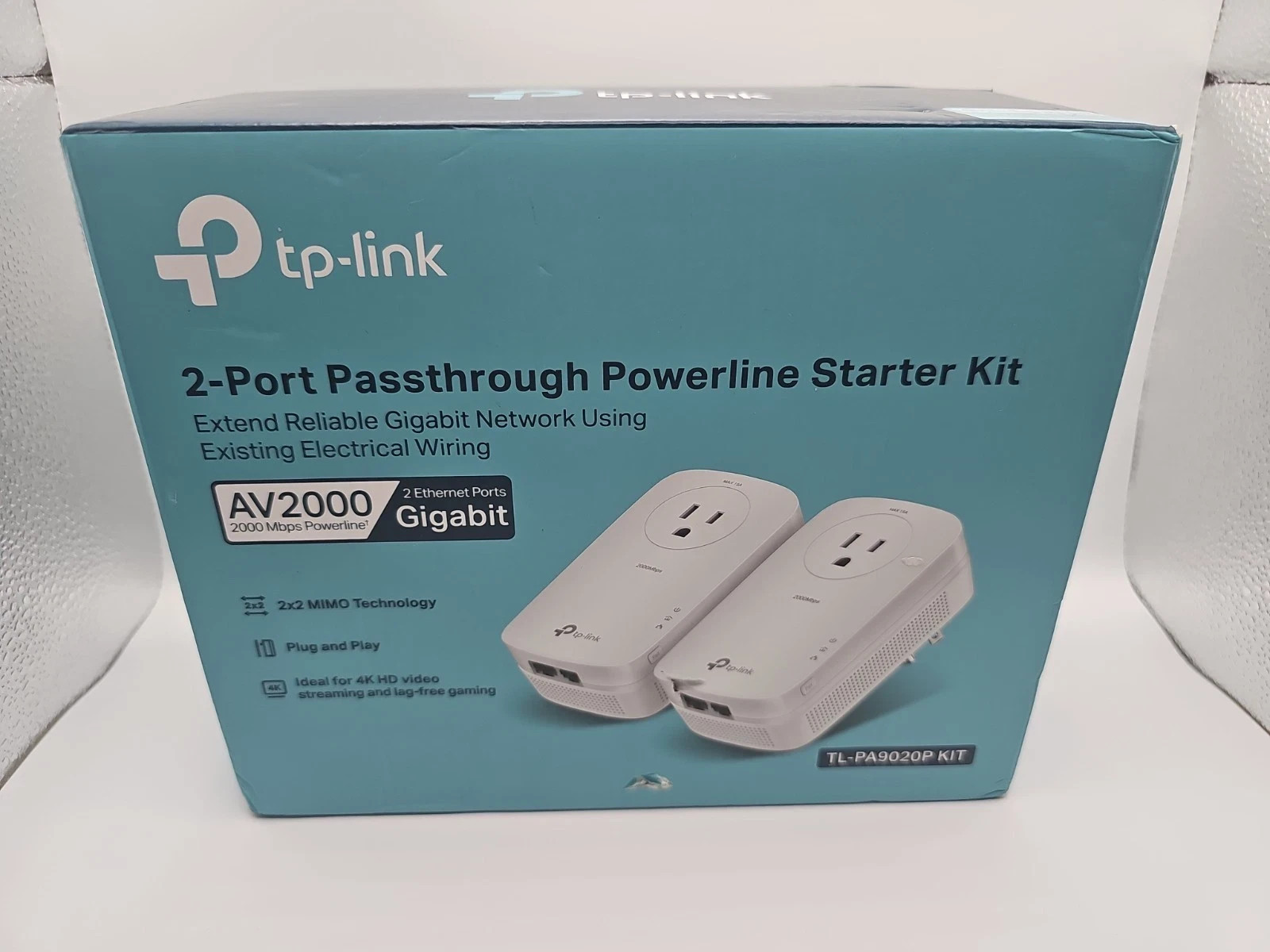 TP-Link AV2000 2-Port Gigabit Powerline Starter Kit TL-PA9020P Kit - Open Box
