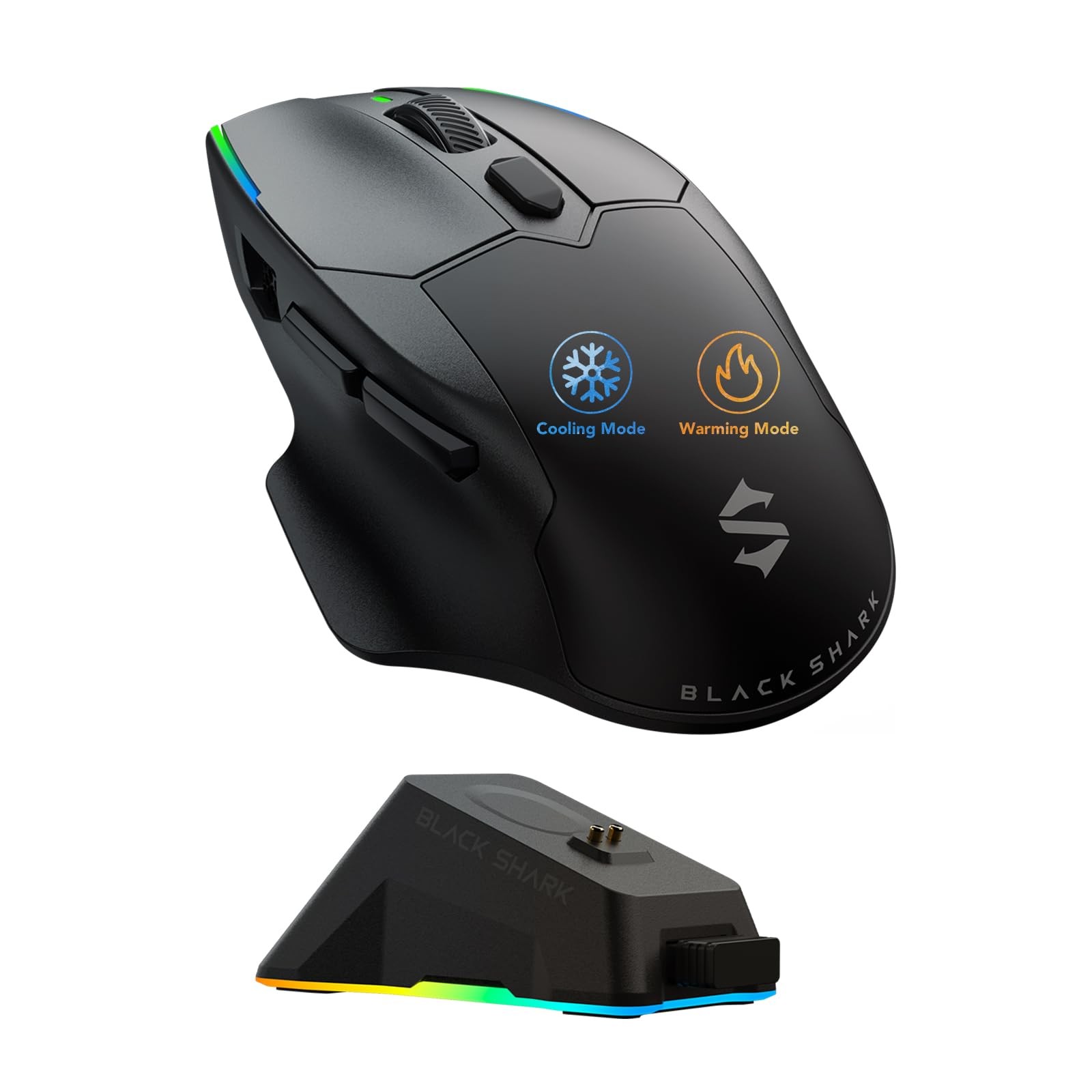 Black Shark Funcooler Wireless Gaming Mouse, Active Cooling and Heating, Dual...