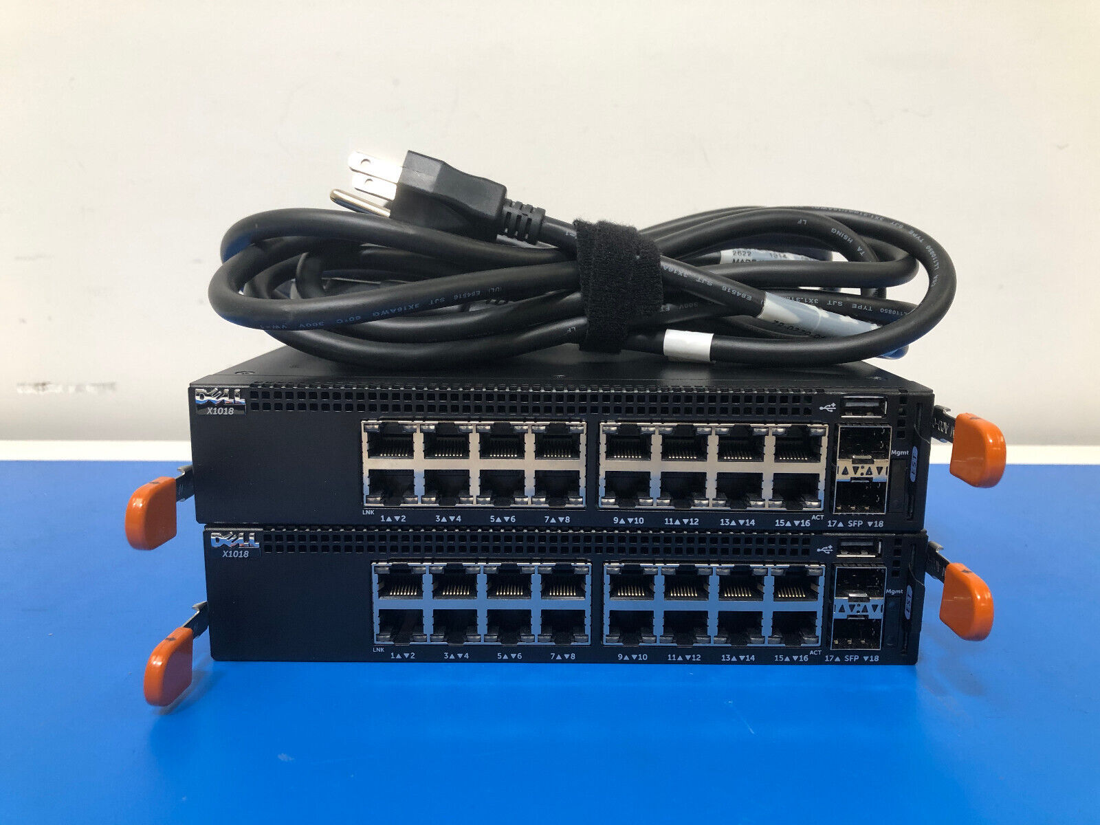QTY 2 Dell X1018 X-Series Smart Managed Switches 16-Port Gigabit 2-Port SFP