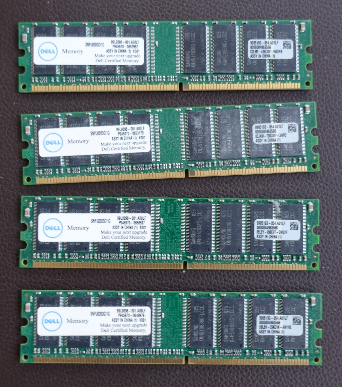 4 GB (4 x 1 GB) Dell DDR-400 PC3200 400MHz DIMM DDR SDRAM Memory