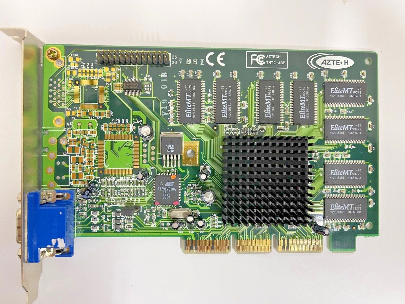 VINTAGE RARE AZTECH TNT2 16 MB AGP VIDEO CARD - USA SELLER MXB69