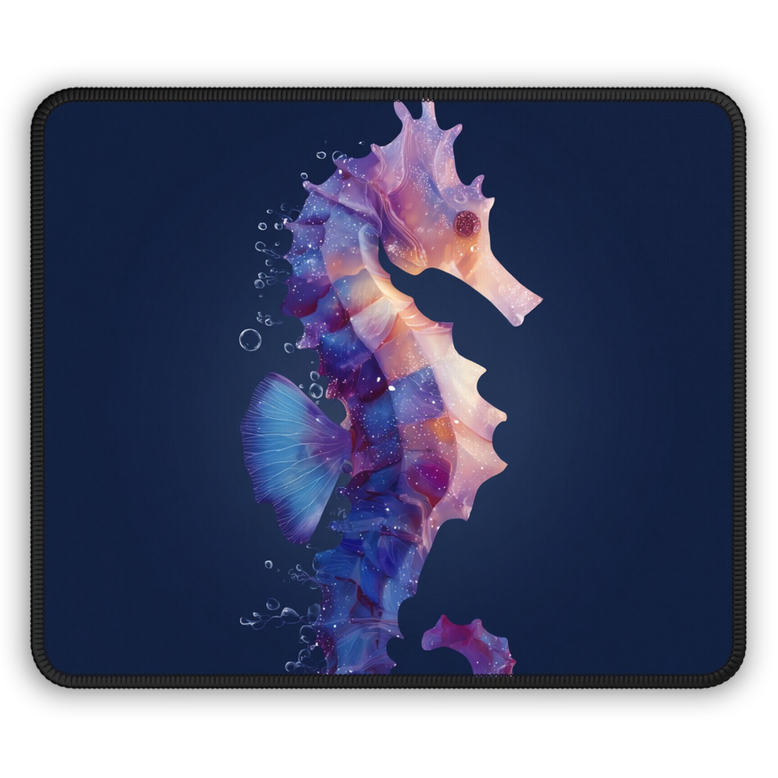 Cosmic Seahorse Gaming Mouse Pad | Ocean Fantasy Desk Mat