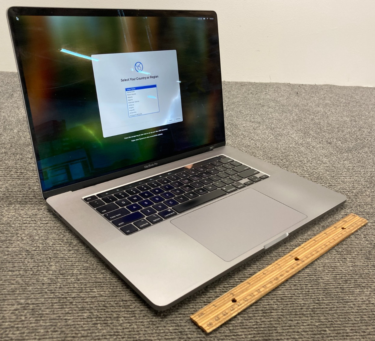 Apple MacBook Pro A2141 2019 16" i9-9th 16GB RAM 1TB NVMe Remote Managed, As Is