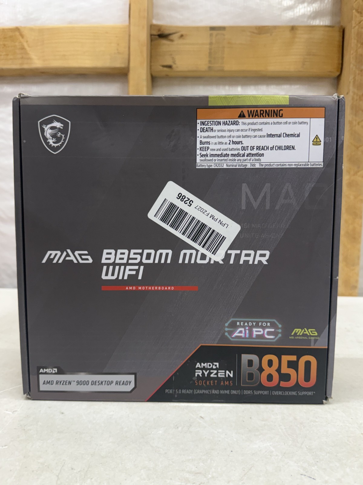 MSI MAG B850M MORTAR WIFI AM5 AMD B850 Micro ATX Motherboard FOR PARTS