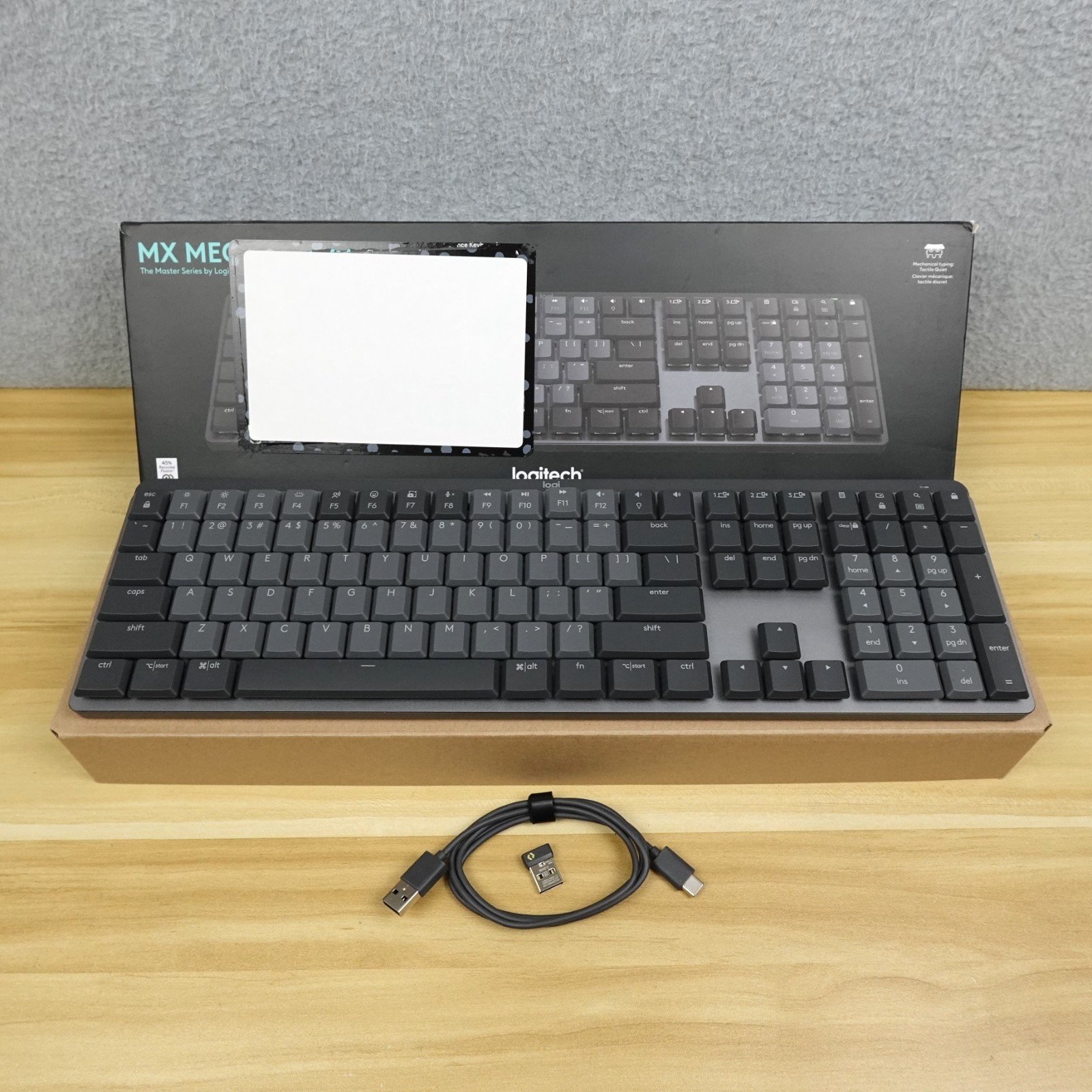 Logitech MX Mechanical Wireless Illuminated Keyboard Tactile Graphite Open Box