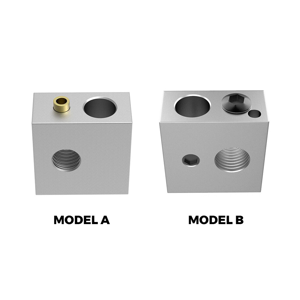 2PCS - Heater Block Extruder Hotend 20x20x10mm for MK7/MK8 3D Printers