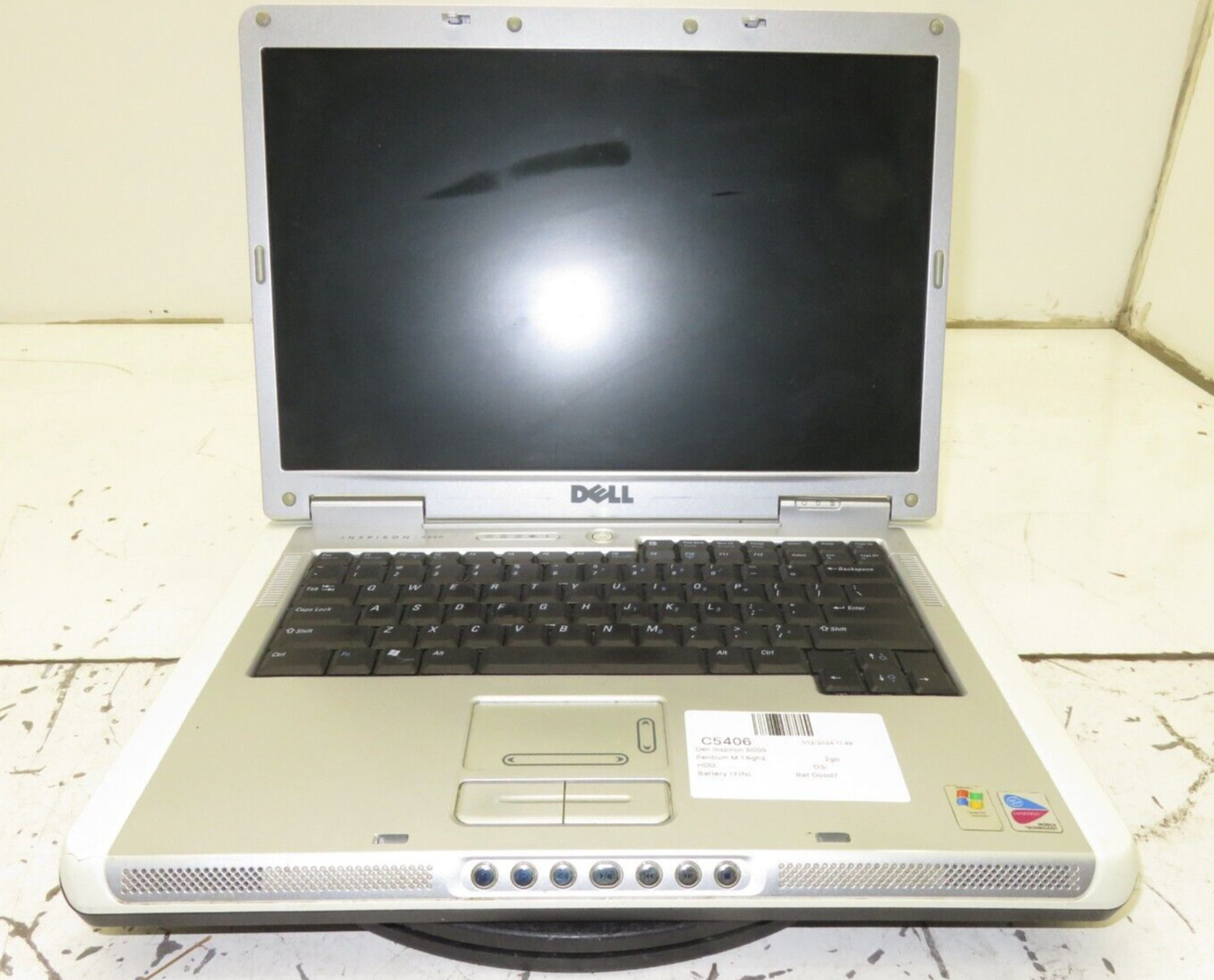 Dell Inspiron 6000 Laptop Intel Pentium M 2GB Ram No HDD or Battery