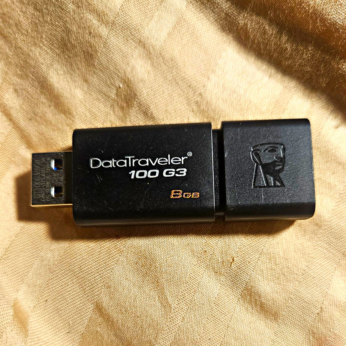 Kingston DataTraveler 100 G3 8GB USB 3.0 Flash Drive Black for PC/Laptop