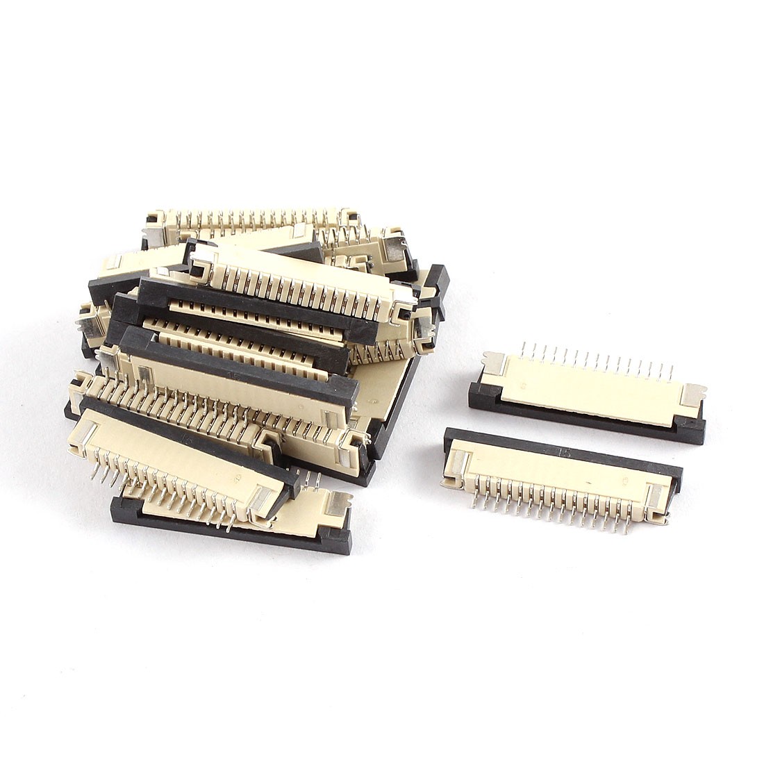 20Pcs Bottom Connect 15Pin 1.0mm Pitch FFC FPC Ribbon Sockets Connector