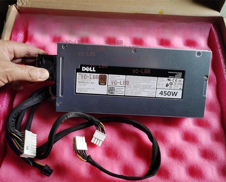 Dell R430 R440 450W D450E-S0 Cold Power Supply with Wiring P34M3-