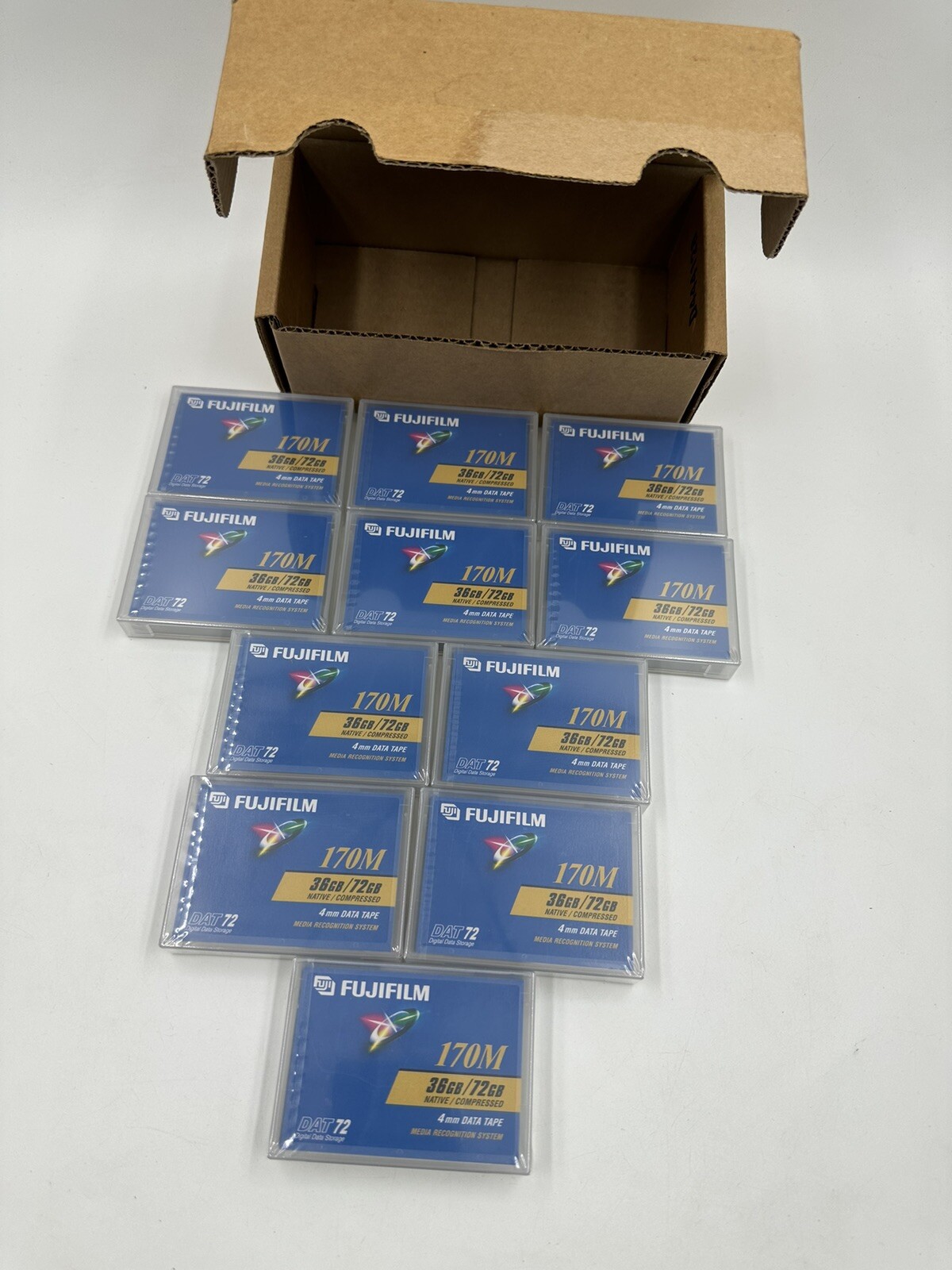 Lot Of 11 Fujifilm DAT72 / DAT 72 Data Tape/Cartridge 36/72GB 170M 4mm DDS5 New