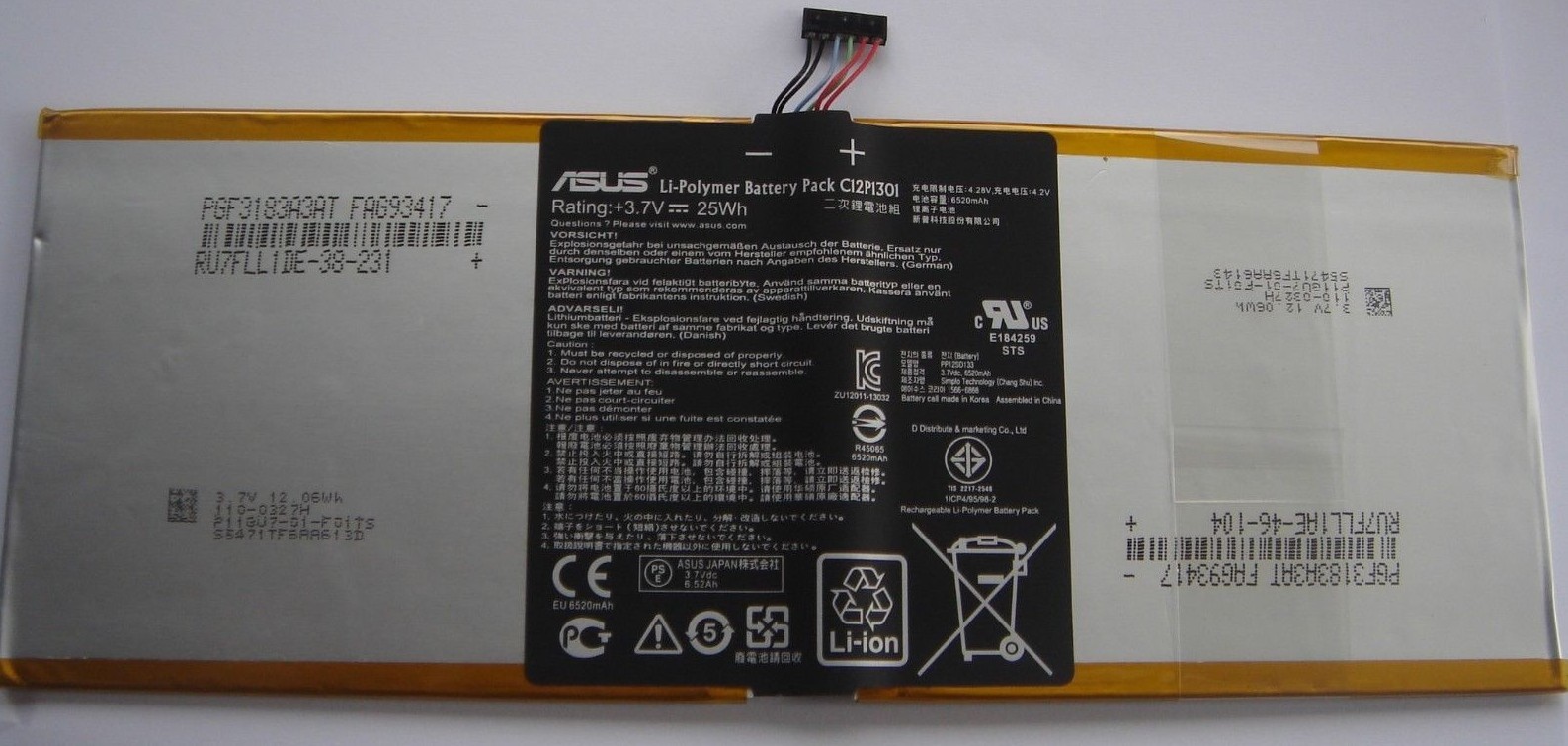 Genuine Original ASUS C12P1301 Battery New