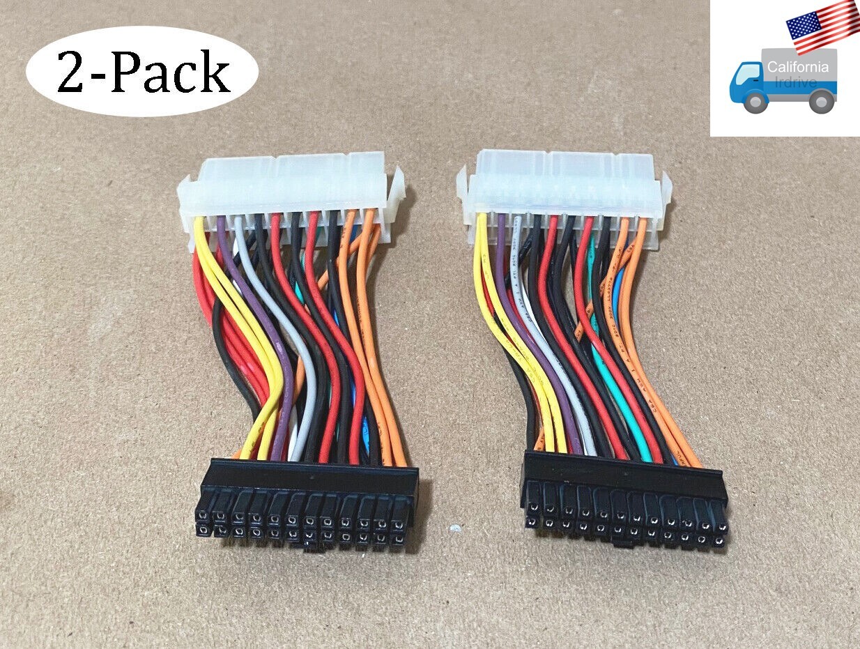 2-Pack: Flex ATX Power Supply to Small HP Slimline 24pin Converter Adapter Cable