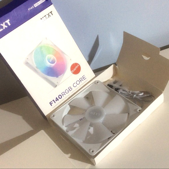 NZXT F140 RGB Core Computer Case White Fan NEW Open Box Staples *BOX DAMAGE