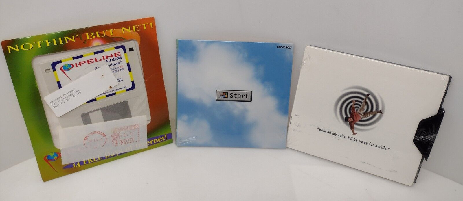 Vintage Microsoft World of Windows 95 Demo + Internet Trial CD Lot of 3 Software