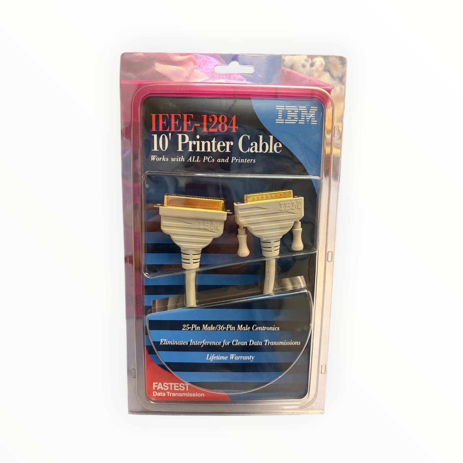 IBM IEEE-1284 10ft Parallel Printer Cable 25-Pin Male to 36-Pin Centronics NEW