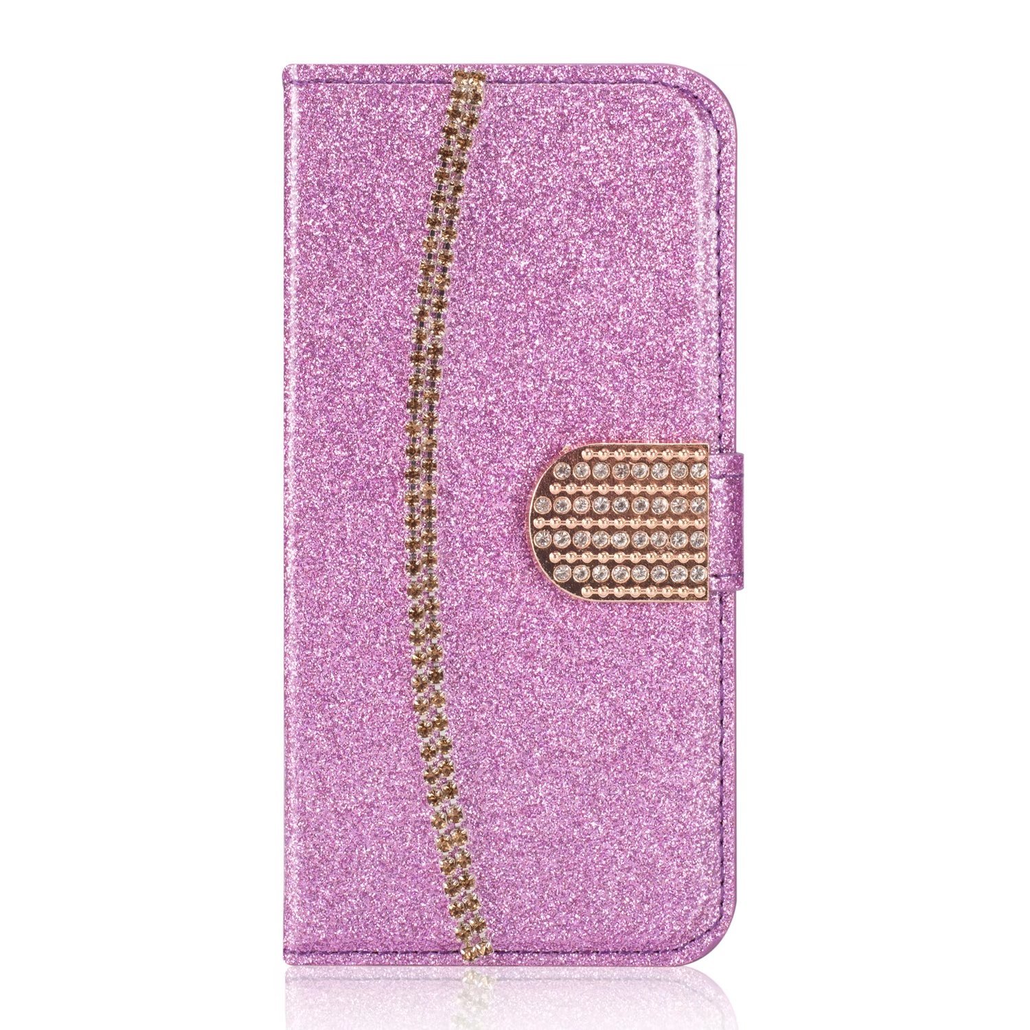 Luxury Diamond Wallet Flip Cover Case For 11 12 13 14 15 Pro Max XR XS 6 7 8 SE