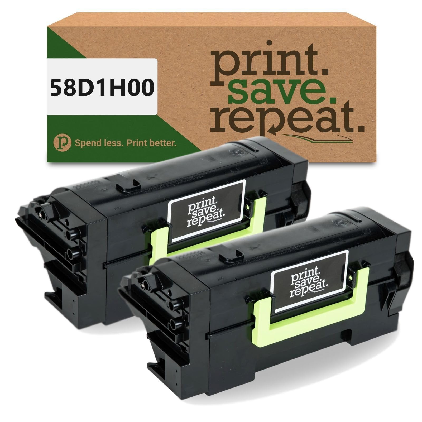 Toner Cartridge 2PK Print.Save.Repeat Lexmark 58D1H00 30K