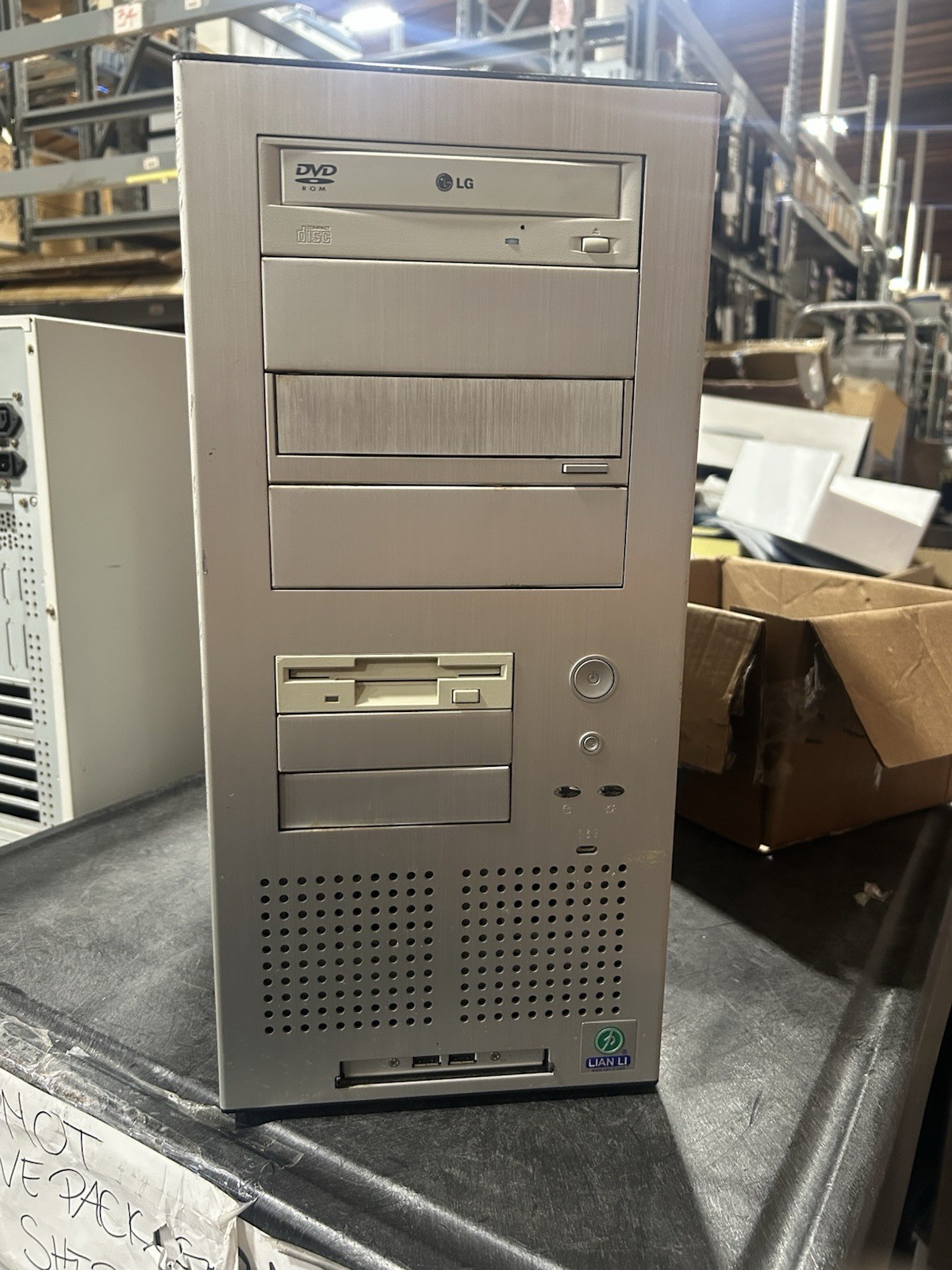 Vintage Lian Li PC-65 Aluminum ATX Computer Case + PSU/CD/Floppy - READ