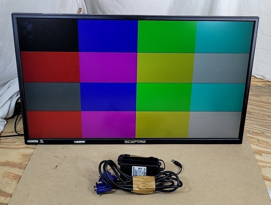 SCEPTRE E275W-19203RD LED Monitor 27" VGA HDMI Grade B SEE NOTES